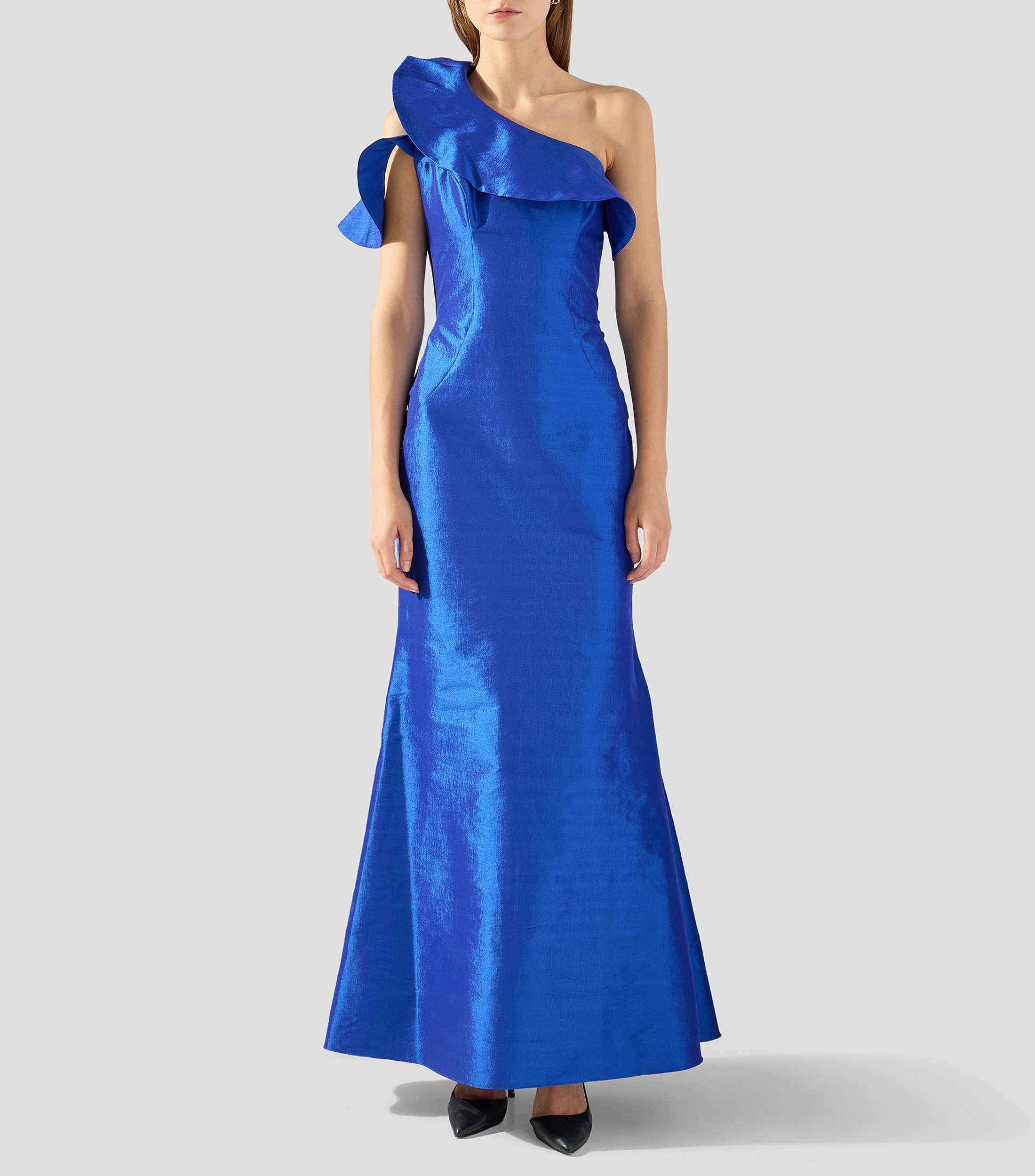 Vestido de fiesta largo liso Mujer